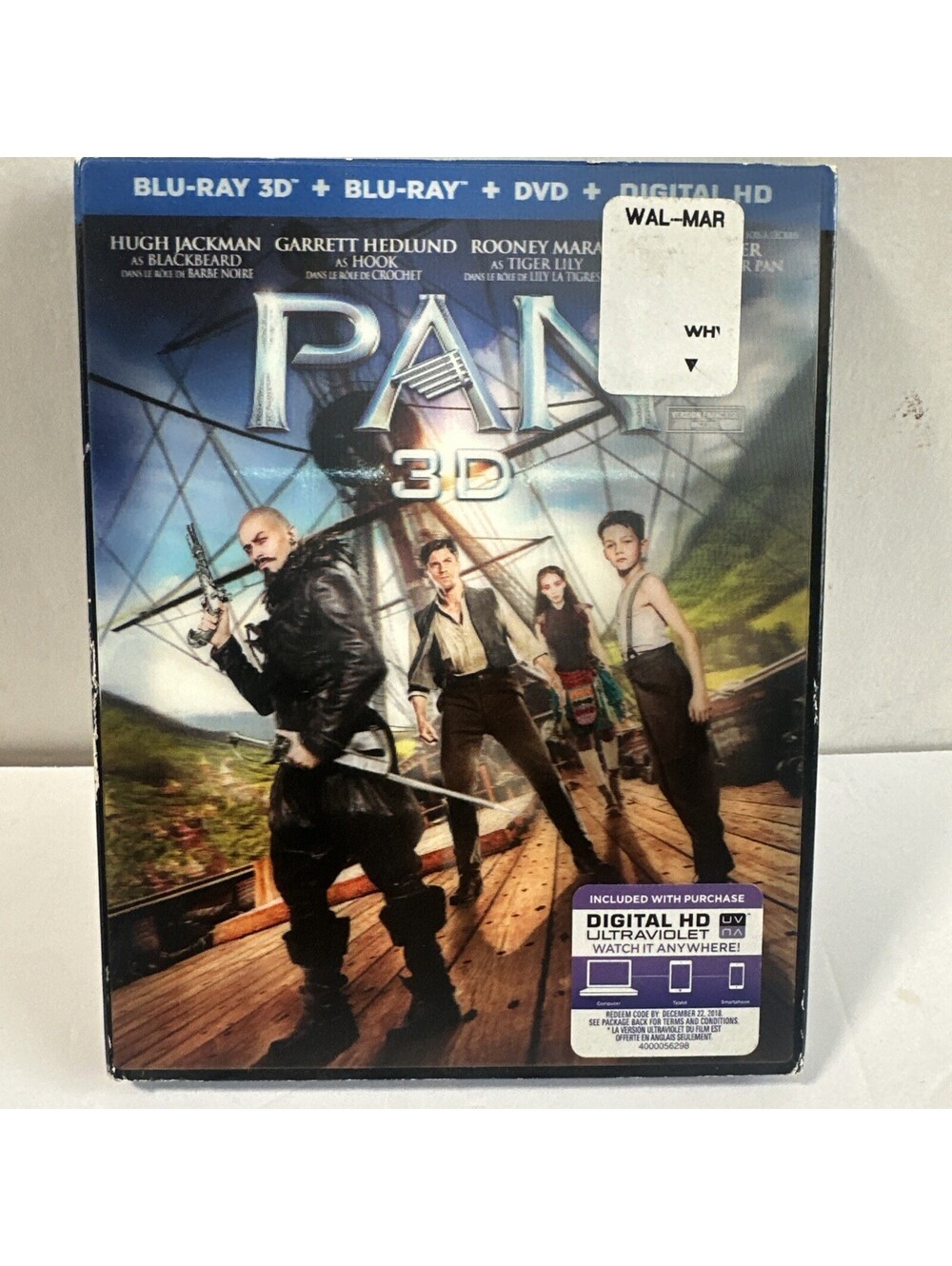 Pan 3D Blu-ray + Blu-ray + DVD NEW SEALED Lenticular Slipcover 2015